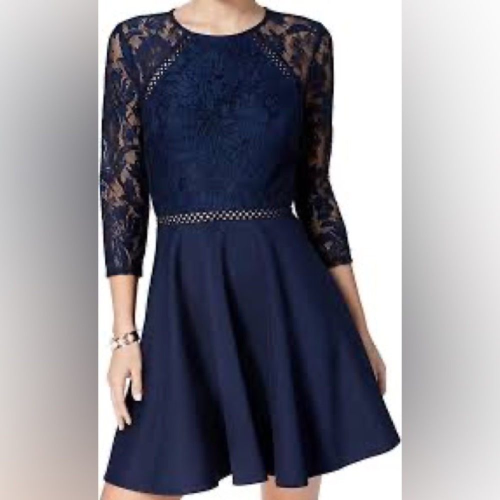 CLOSET LIQUIDATION Like New City Studio juniors navy fit & flare dress